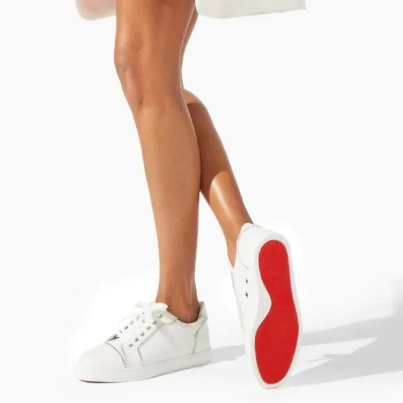 Vieira Sneakers White Red Bottoms Shoes Christian Louboutin